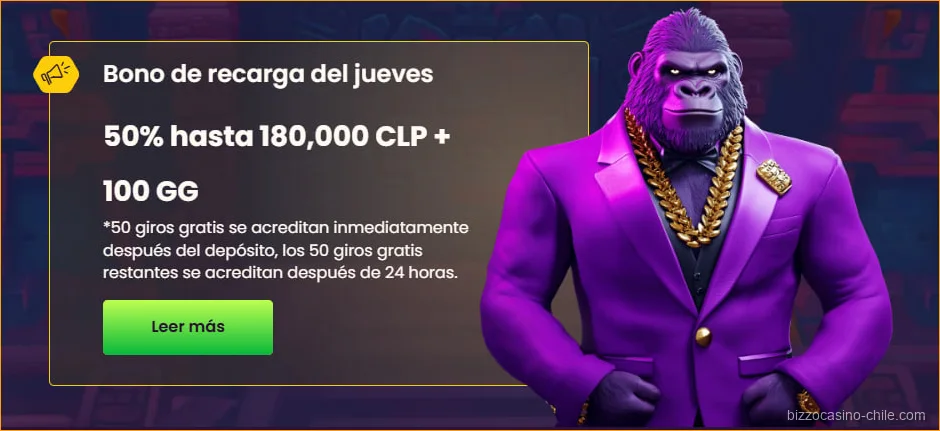 juegos disponibles en el casino Bizzo